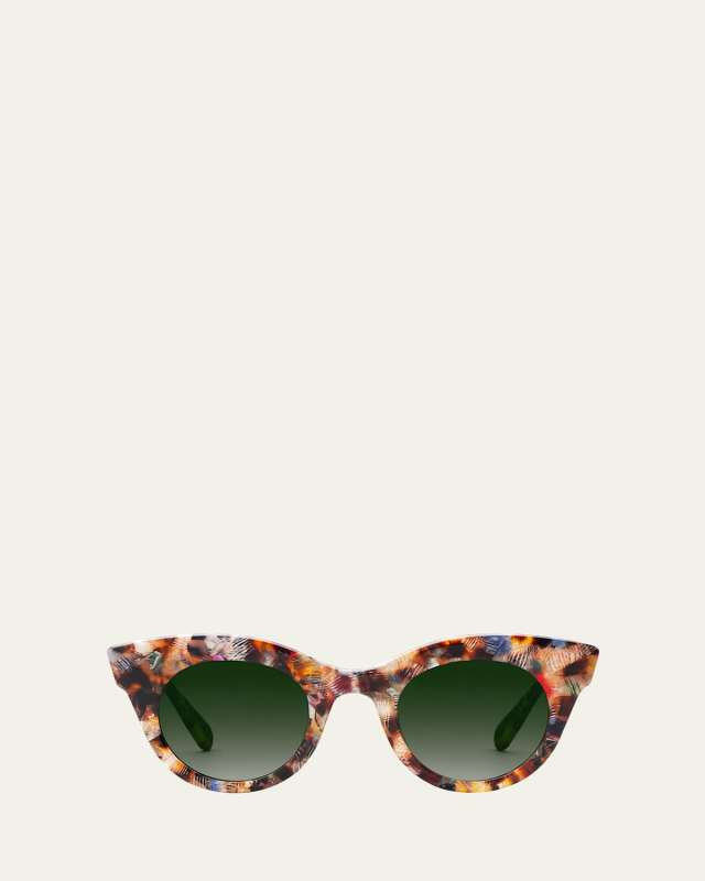 Olivia Rounded Acetate Cat-Eye Sunglasses